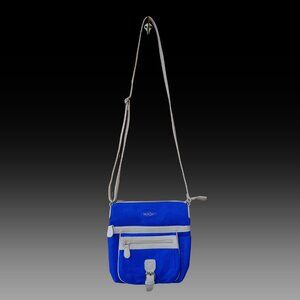 💙 MultiSac Blue Crossbody – Adjustable Strap, Multi-Pocket Everyday Bag